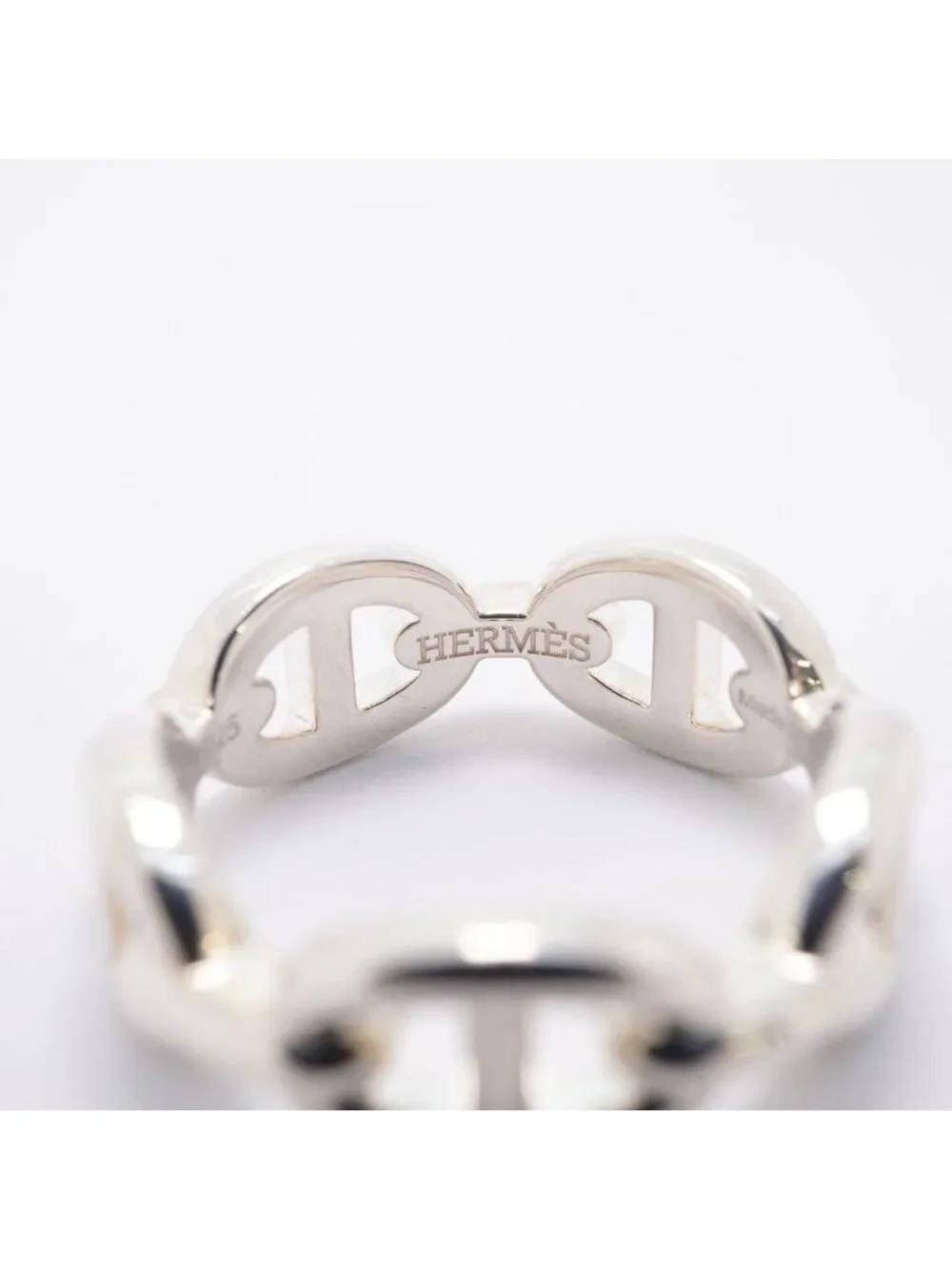 Hermes Ring Enchainee Chaine D'ancre 925 Sterling Silver